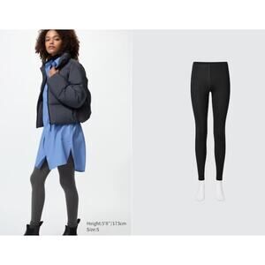 NEW NWT Heattech Women's Leggings Dark Grey‎ Size Small